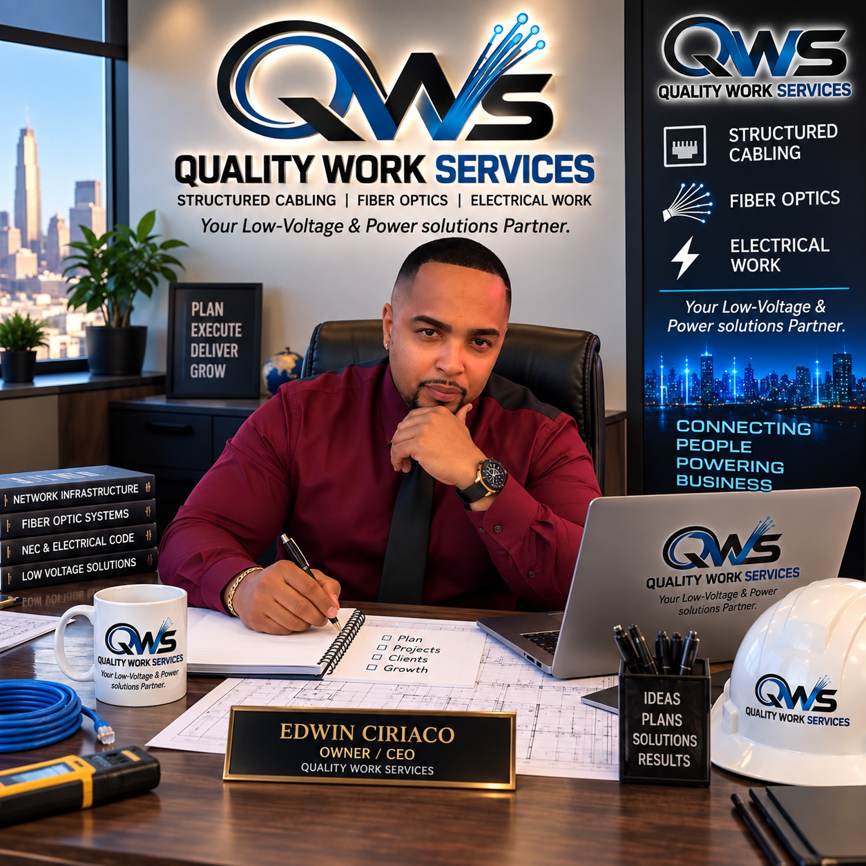 Edwin Ciriaco, Owner and CEO of Quality Work Services